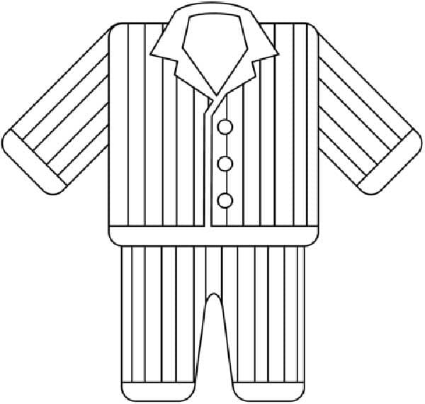 Desenho de Pijama Simples para colorir