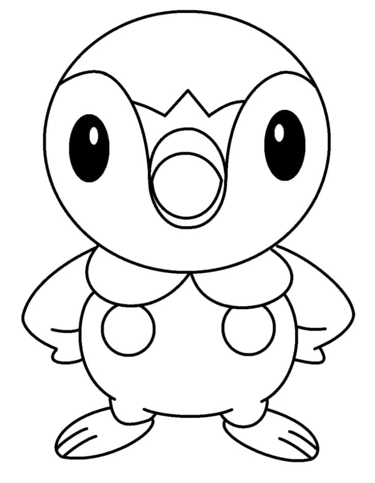 Desenho dePiplup Engraçado para colorir