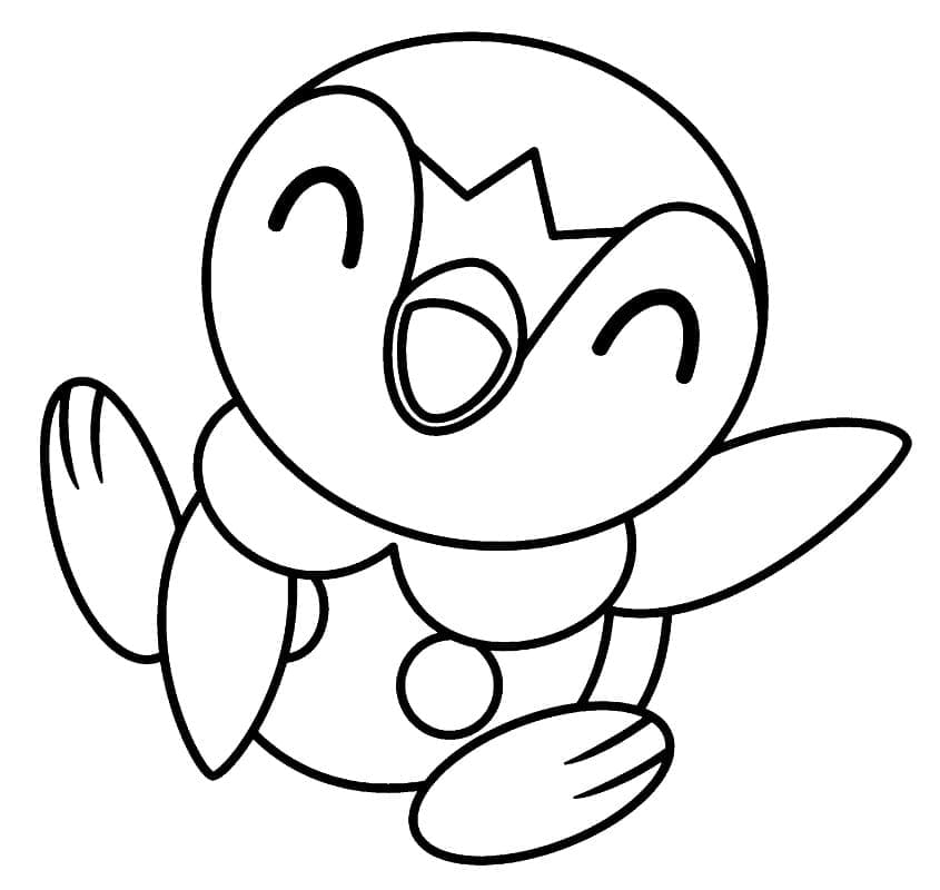 Desenho dePiplup Feliz para colorir