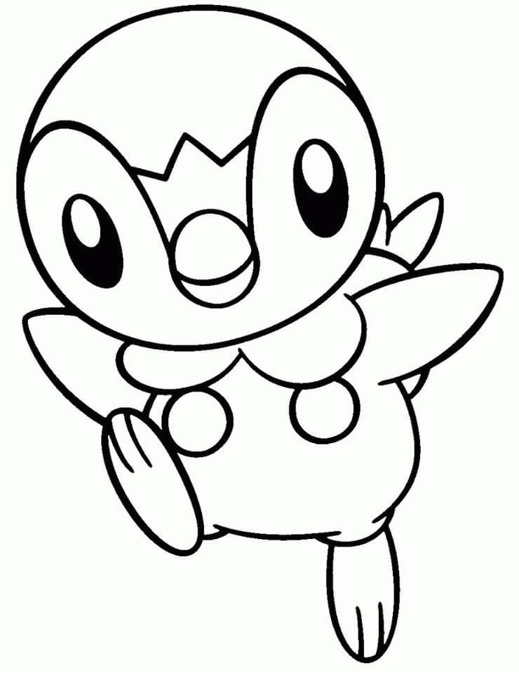 Desenho dePiplup Grátis Para Crianças para colorir