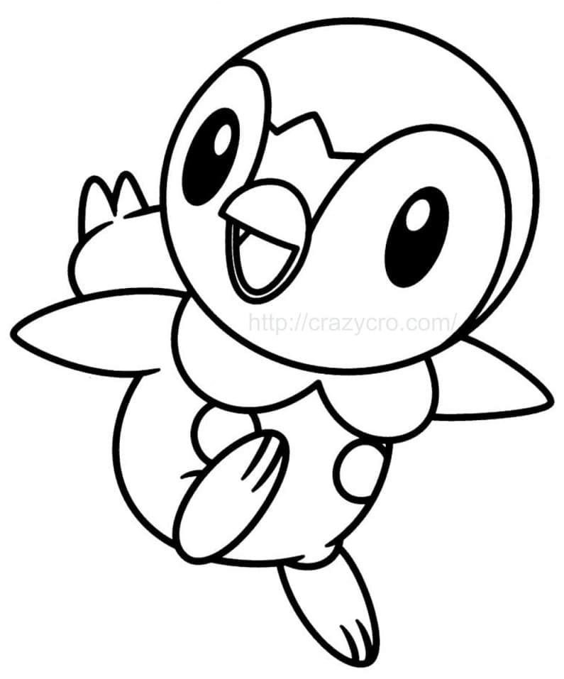 Desenho dePiplup Sorridente para colorir