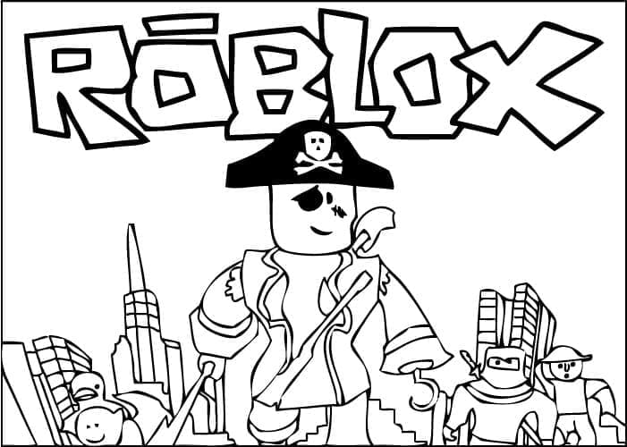 Desenho dePiratas de Roblox para colorir