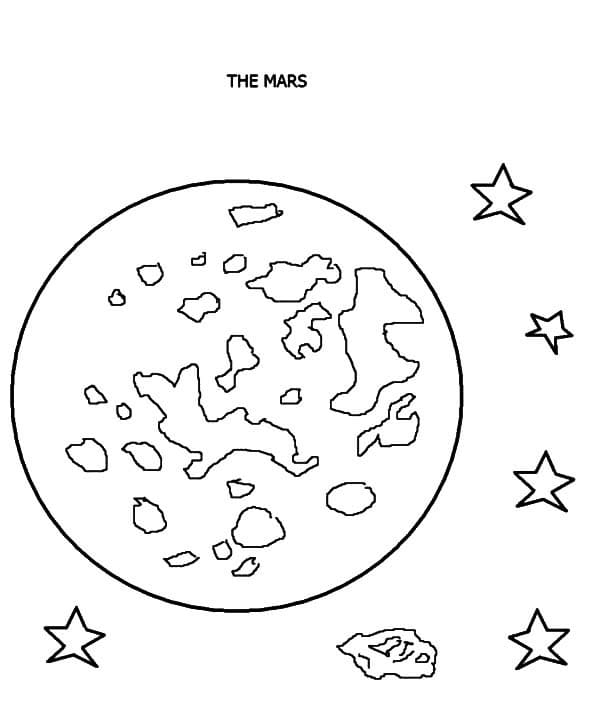 Desenhos de Planeta Marte para colorir