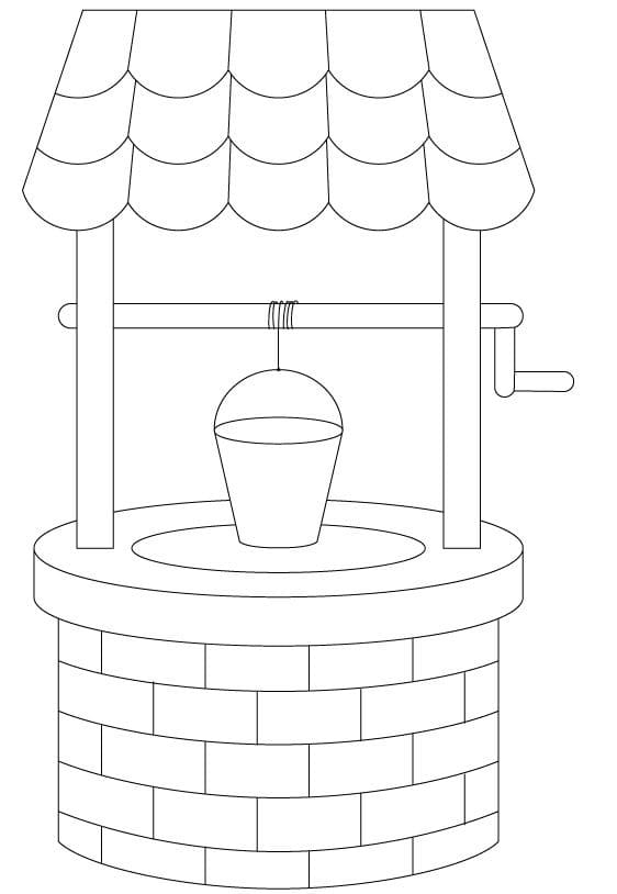 Desenho dePoço Simples para colorir