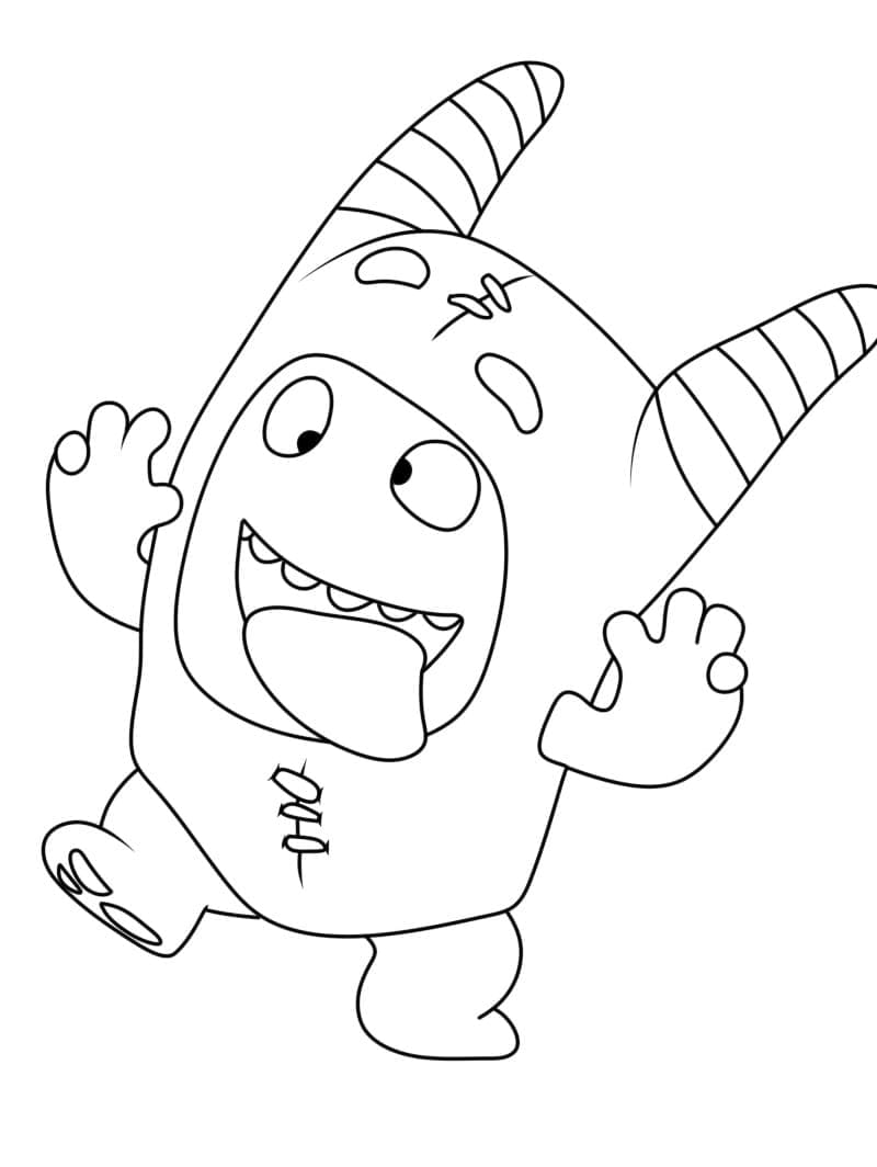 Desenho dePogo Engraçado de Oddbods para colorir