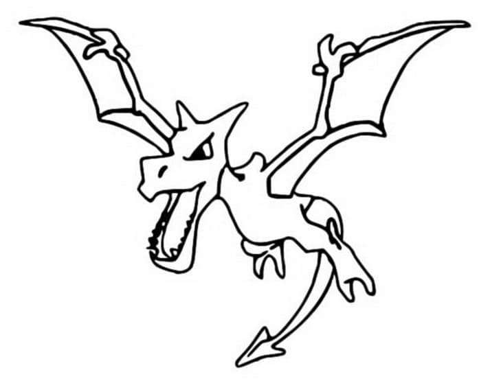 Desenho dePokémon Aerodactyl para colorir