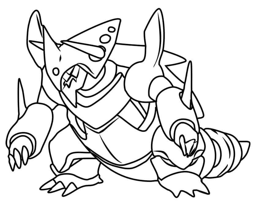 Desenho dePokemon Aggron Grátis Para Crianças para colorir