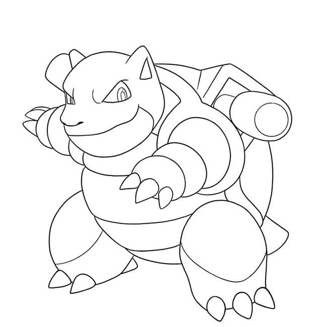 Desenho dePokémon Blastoise 1 para colorir