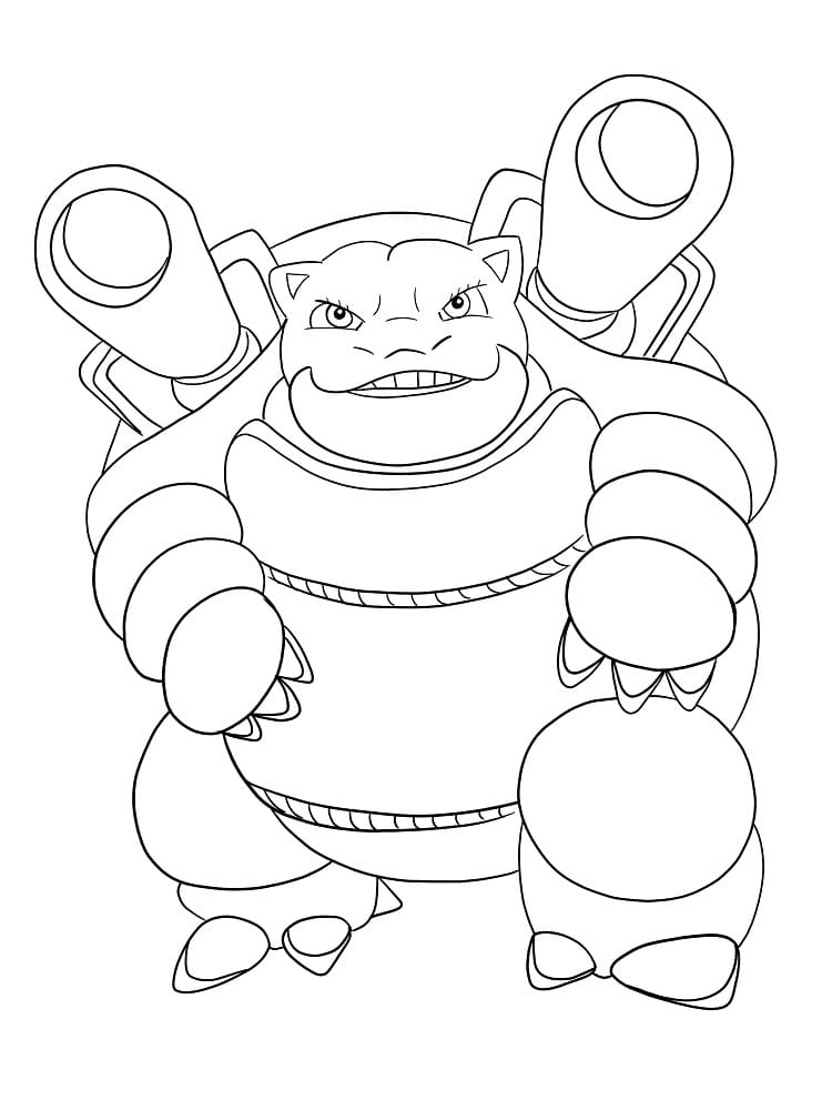 Desenho dePokémon Blastoise 3 para colorir