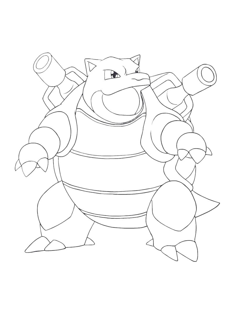 Desenho dePokémon Blastoise 4 para colorir