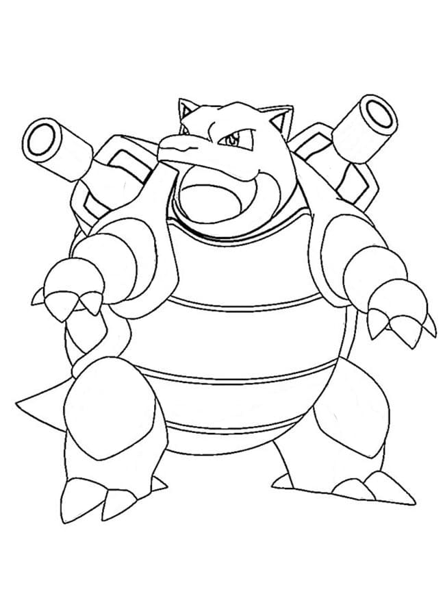 Desenho dePokémon Blastoise Grátis para colorir