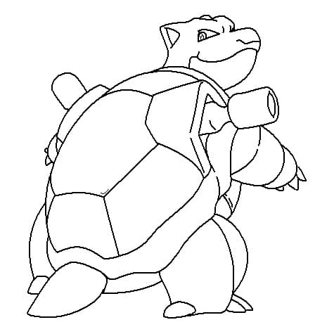 Desenho dePokémon Blastoise Para Crianças para colorir