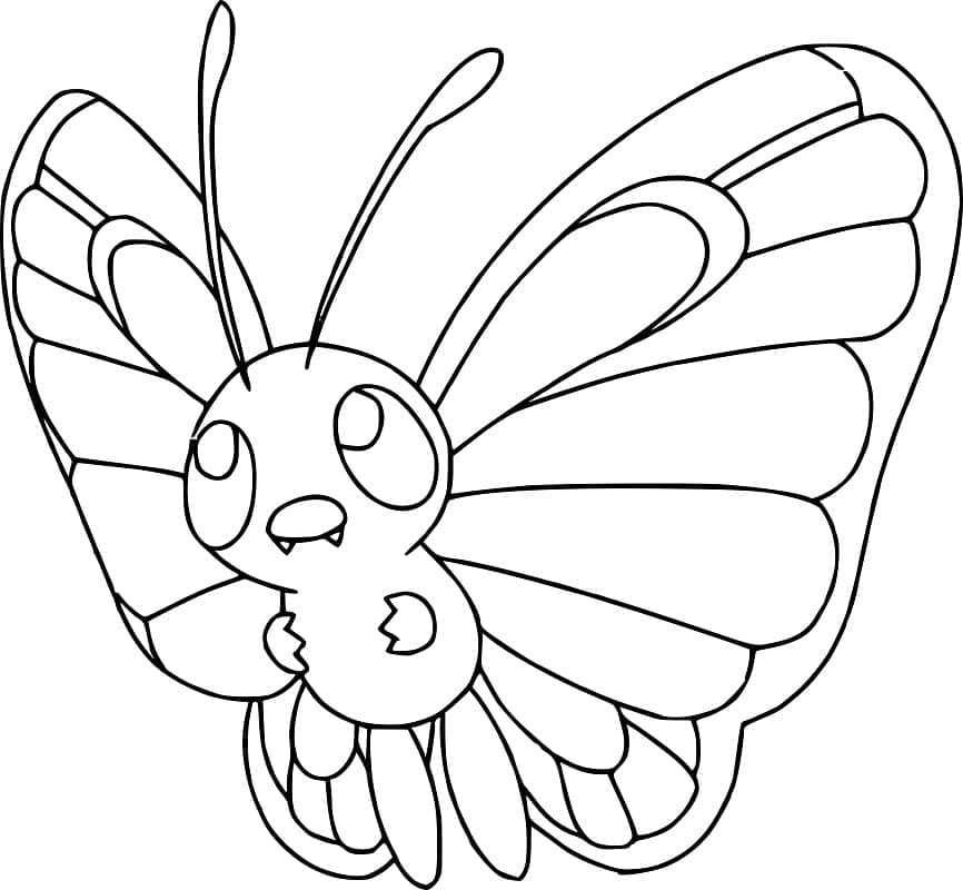 Desenho dePokemon Butterfree para colorir