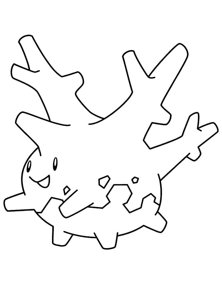 Desenho dePokemon Corsola Sorridente para colorir