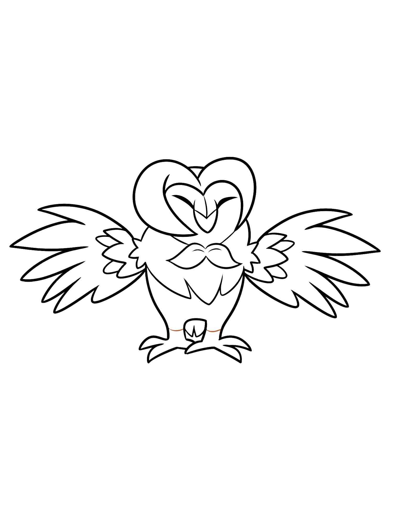 Desenho dePokémon Dartrix Feliz para colorir