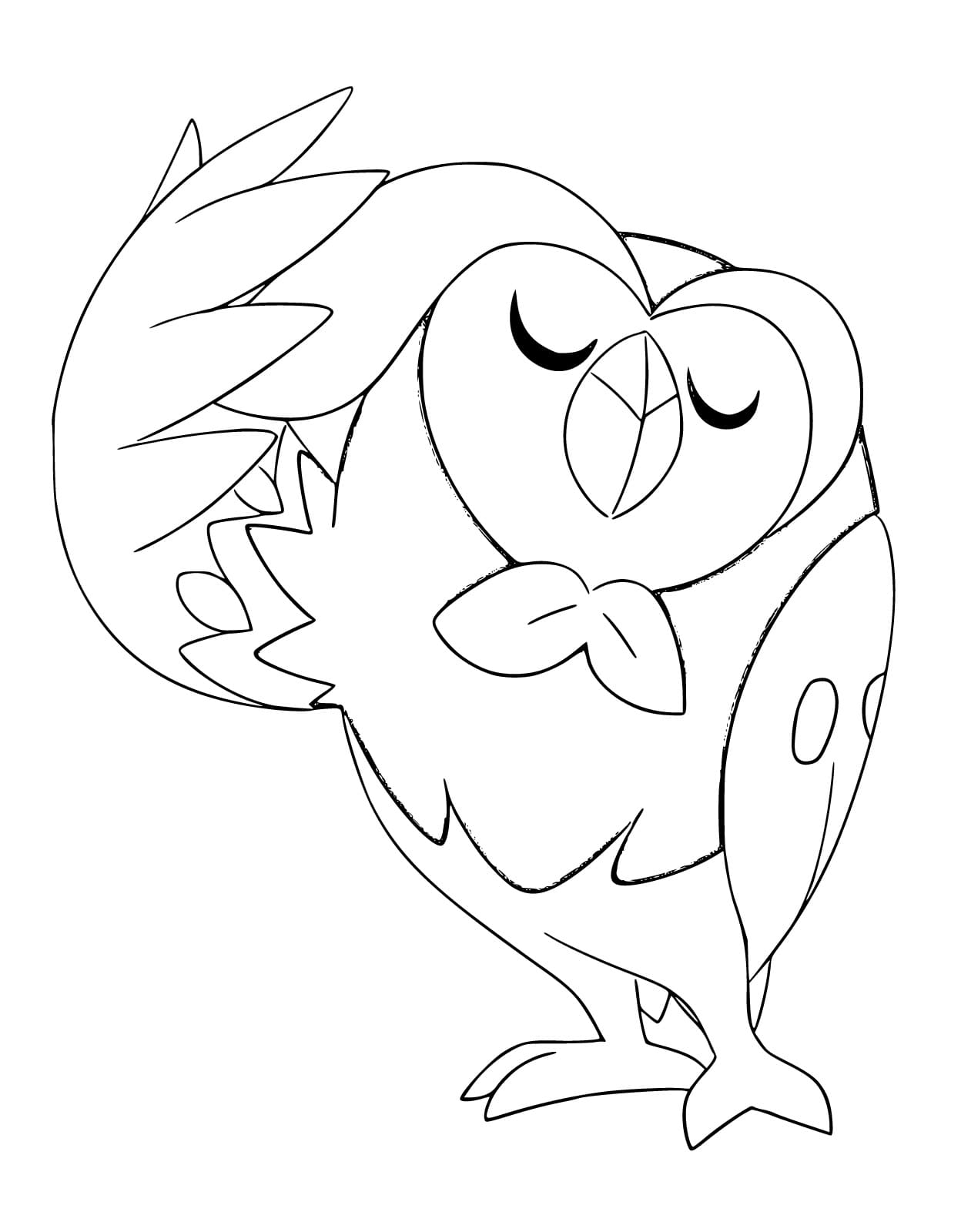 Desenho dePokémon Dartrix Grátis para colorir