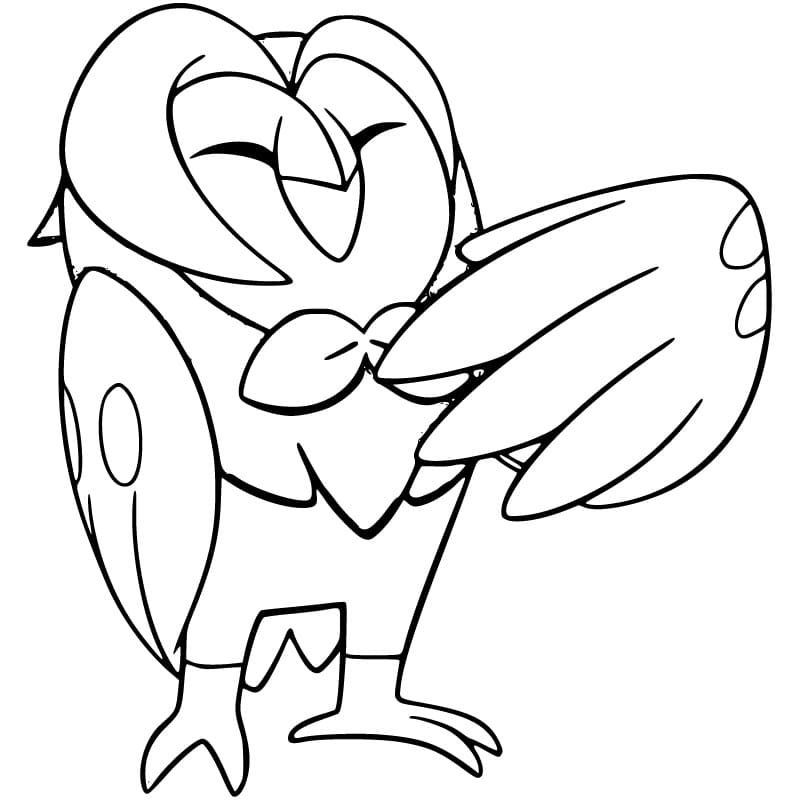 Desenho dePokémon Dartrix Para Crianças para colorir