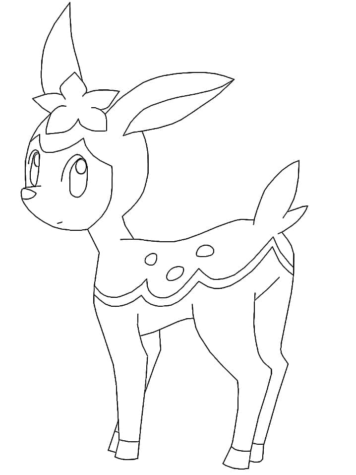 Desenho dePokémon Deerling Para Crianças para colorir