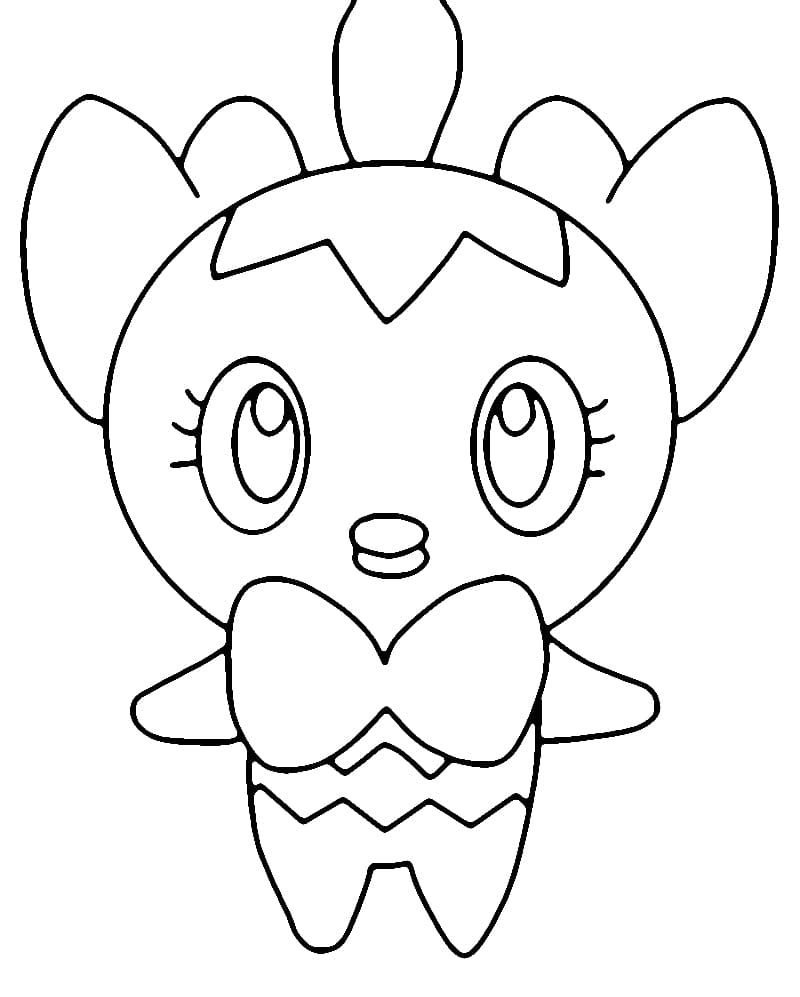 Desenho dePokémon Gothita Adorável para colorir