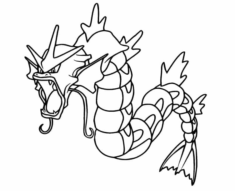 Desenho dePokemon Gyarados Imprimível para colorir