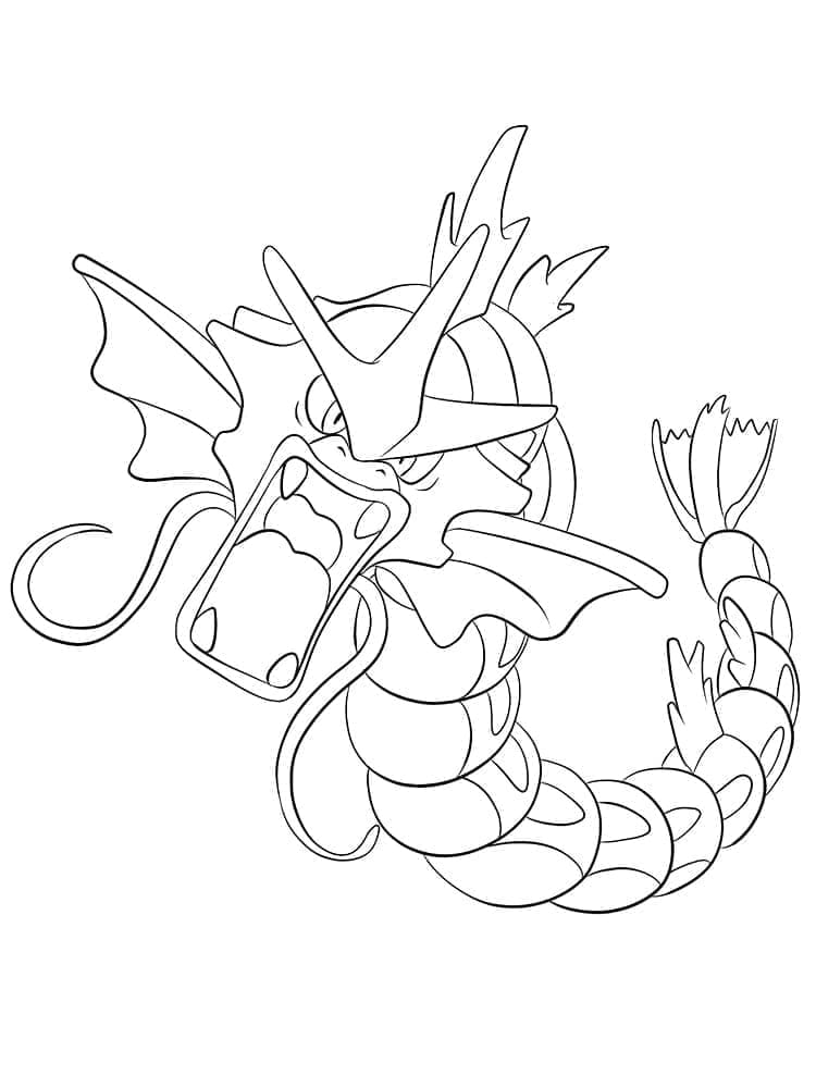 Desenho dePokemon Gyarados Para Crianças para colorir