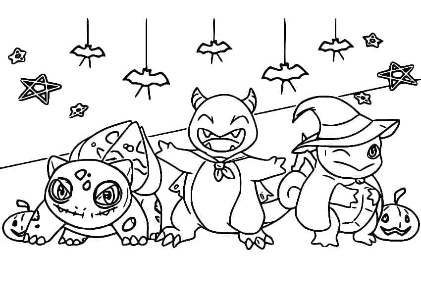 Desenho dePokémon Halloween Grátis para colorir