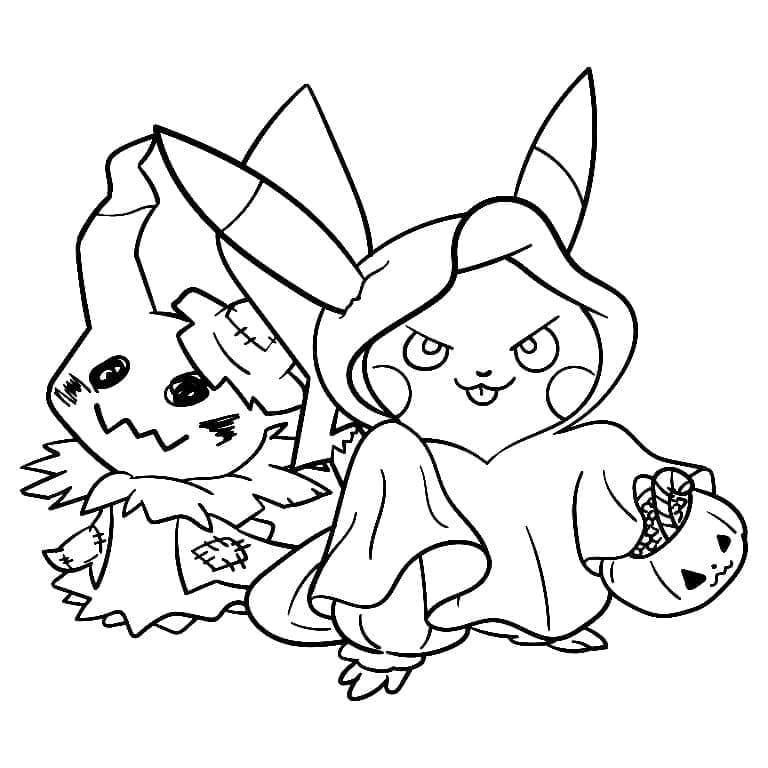 Desenho dePokémon Halloween Para Crianças para colorir