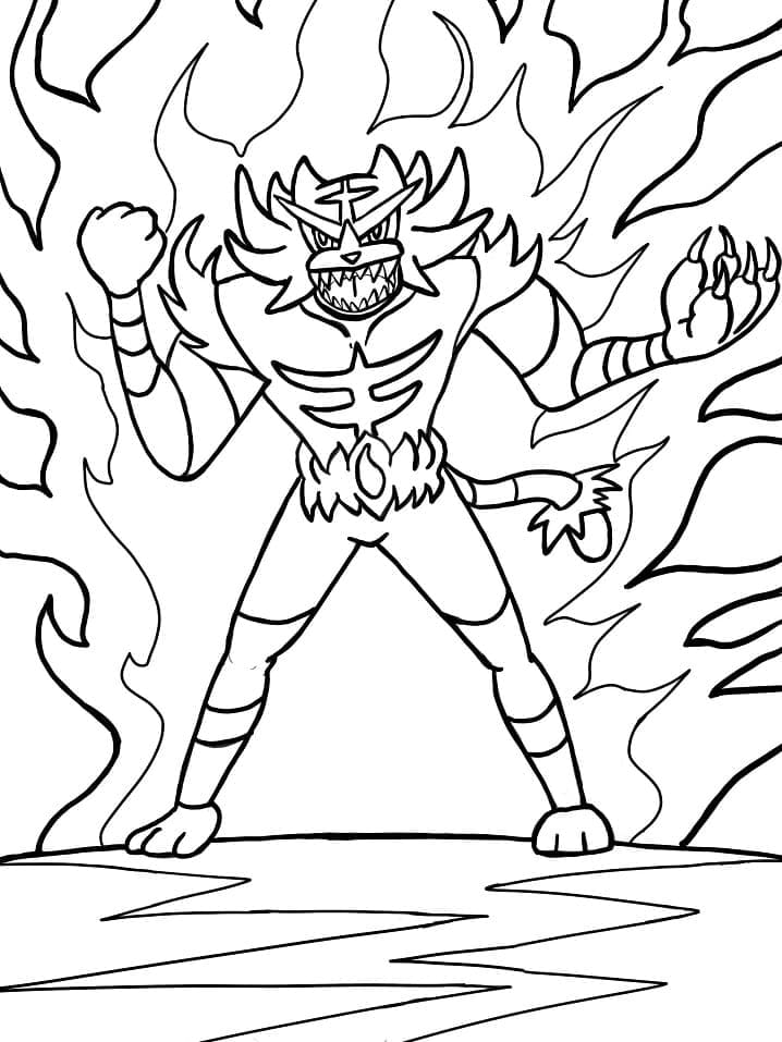 Desenho dePokémon Incineroar 2 para colorir