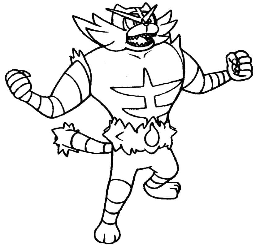 Desenhos de Incineroar para colorir