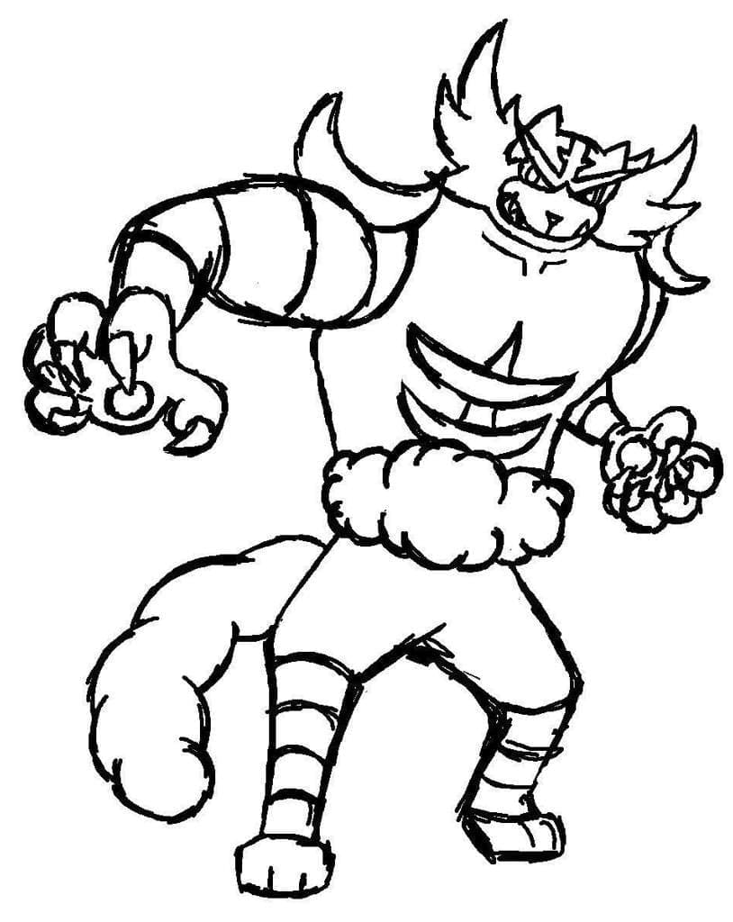 Desenho dePokémon Incineroar Grátis para colorir