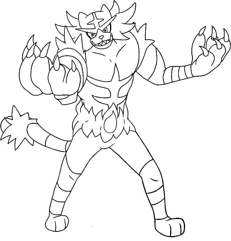 Desenho dePokémon Incineroar Para Crianças para colorir