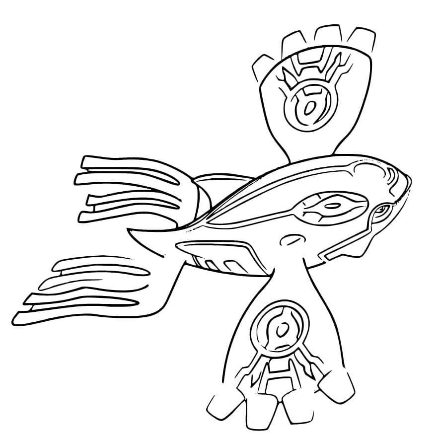 Desenho dePokemon Kyogre para colorir