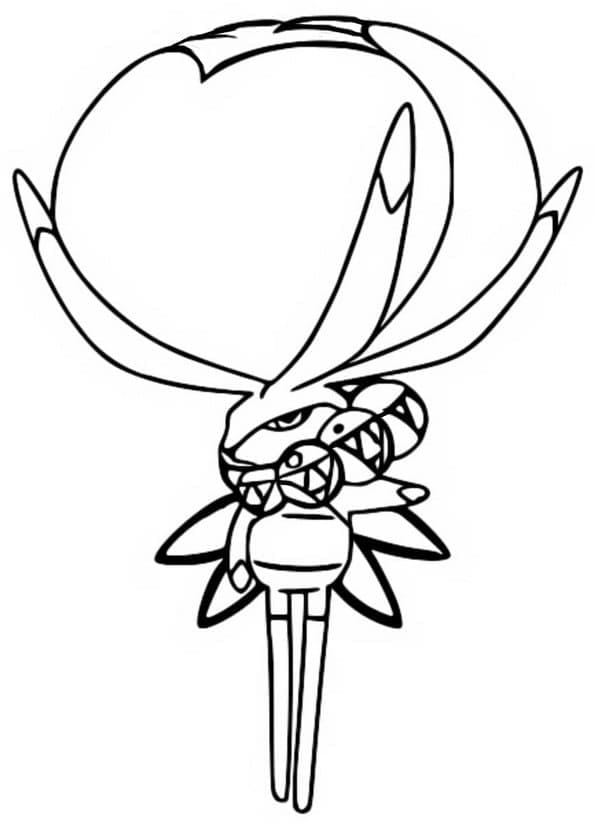 Desenho de Pokémon Lendário Calyrex para colorir