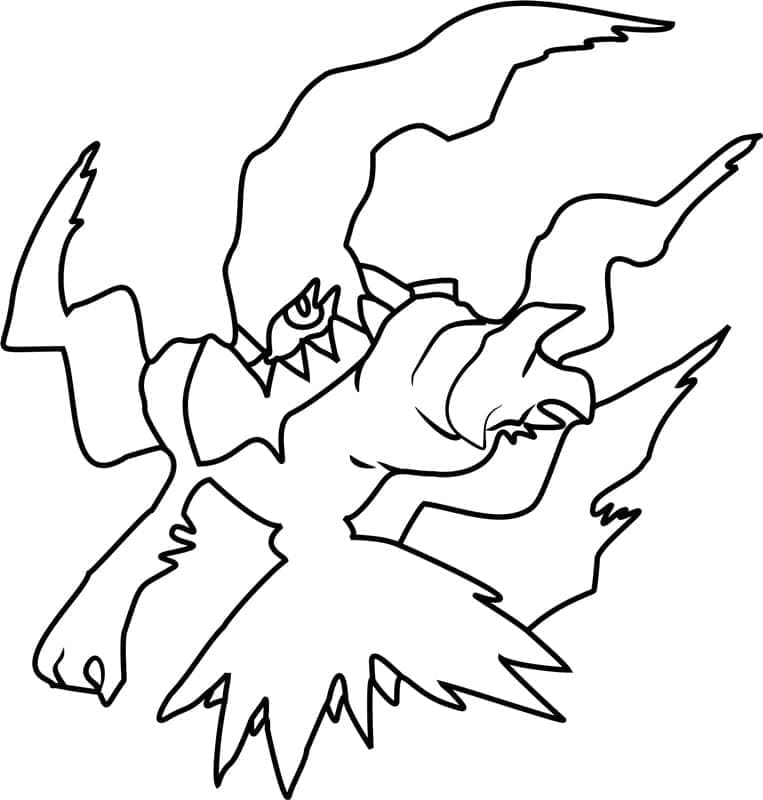 Desenho de Pokémon Lendário Darkrai para colorir