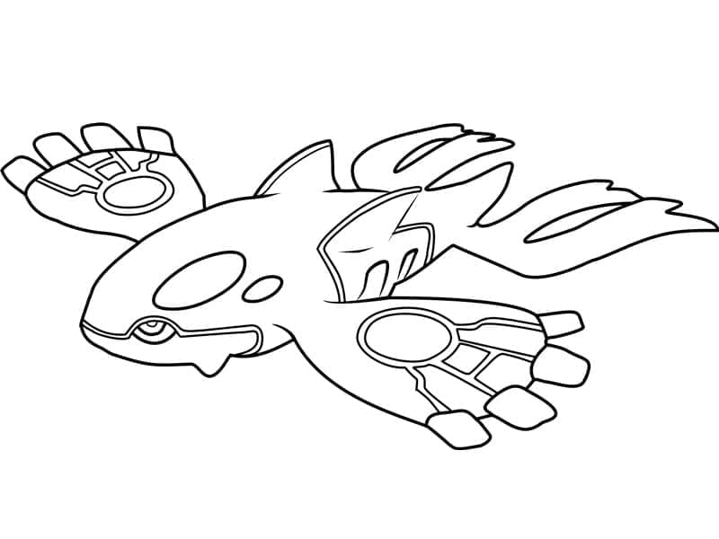 Desenho dePokémon Lendário Kyogre para colorir