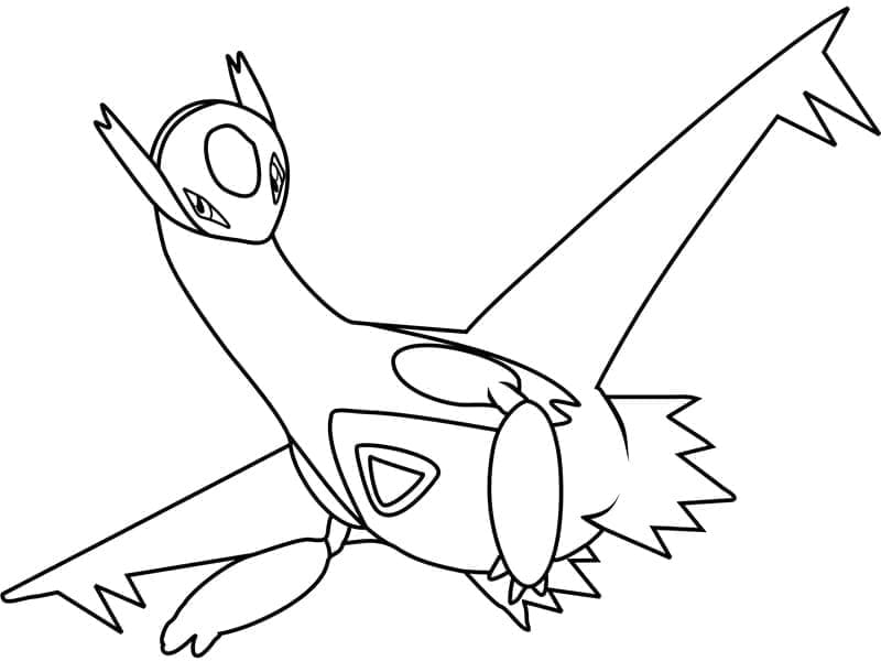 Desenho de Pokémon Lendário Latios para colorir