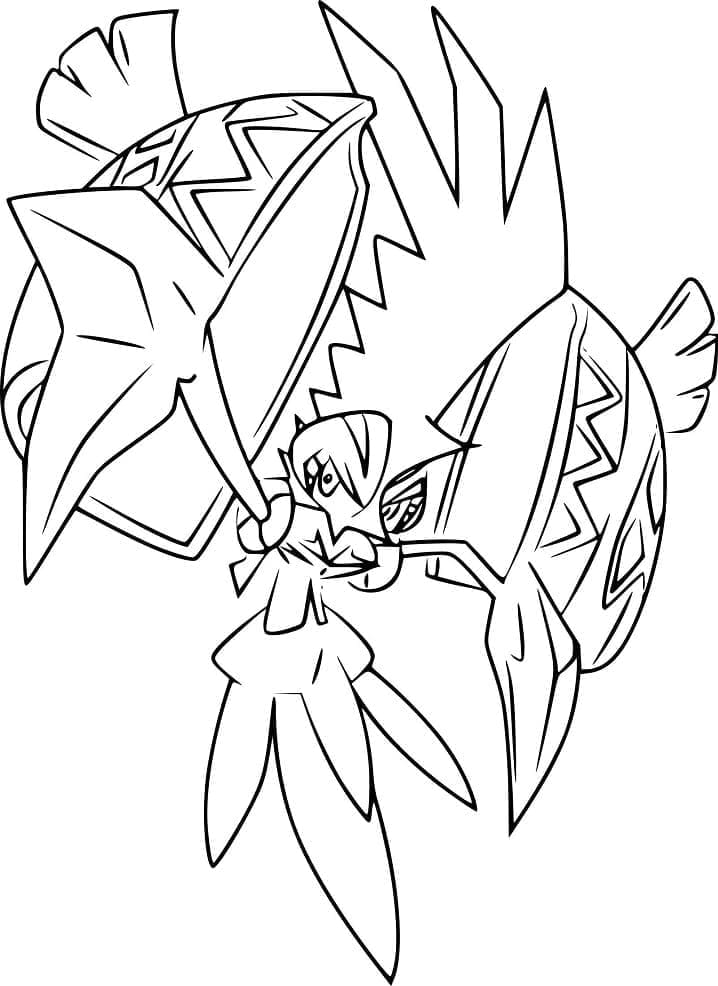 Desenho de Pokémon Lendário Tapu Koko para colorir