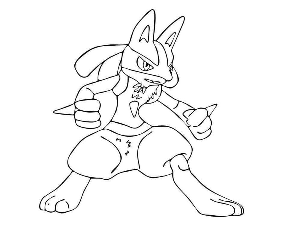 Desenhos de Lucario para colorir