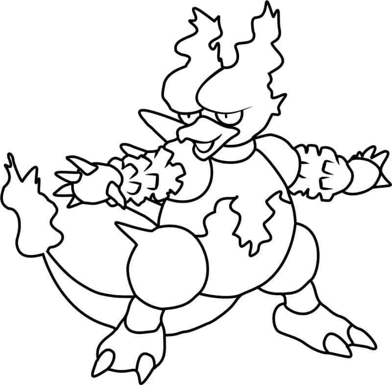 Desenho dePokémon Magmar para colorir