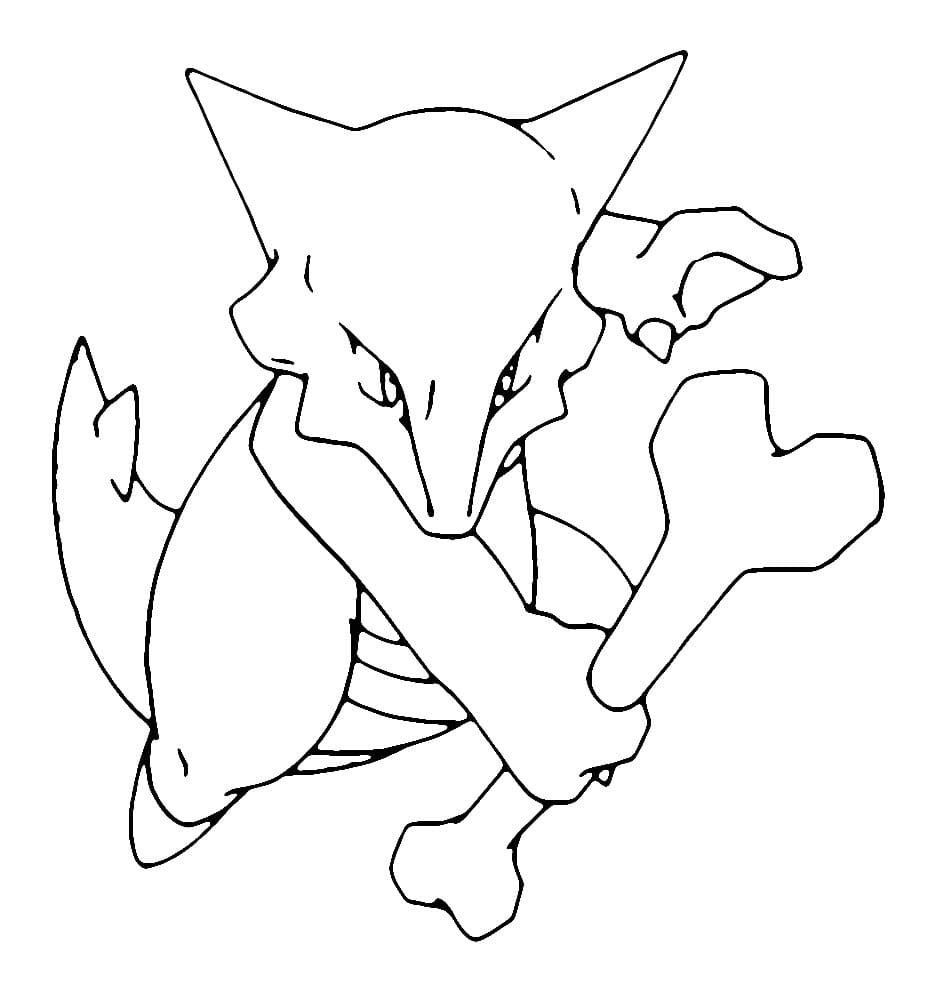 Desenho dePokemon Marowak Para Crianças para colorir