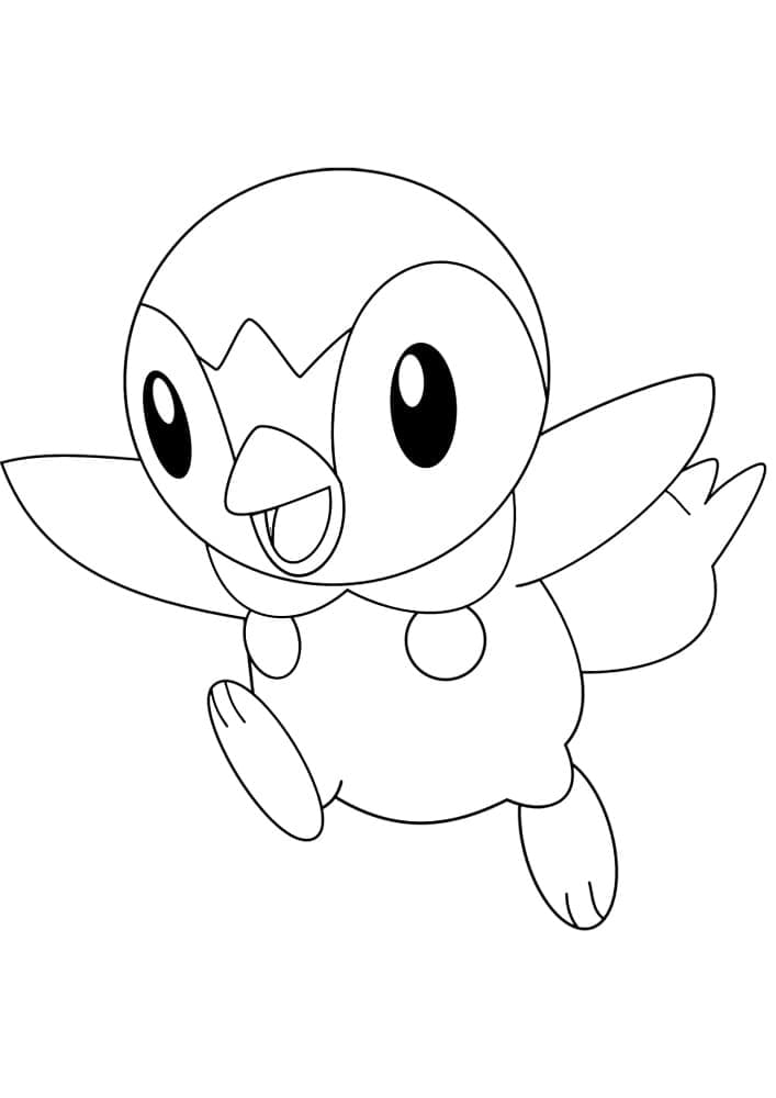 Desenho dePokémon Piplup Grátis para colorir