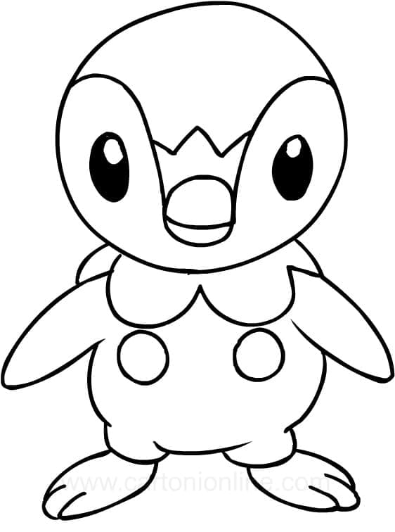 Desenho dePokémon Piplup Para Crianças para colorir