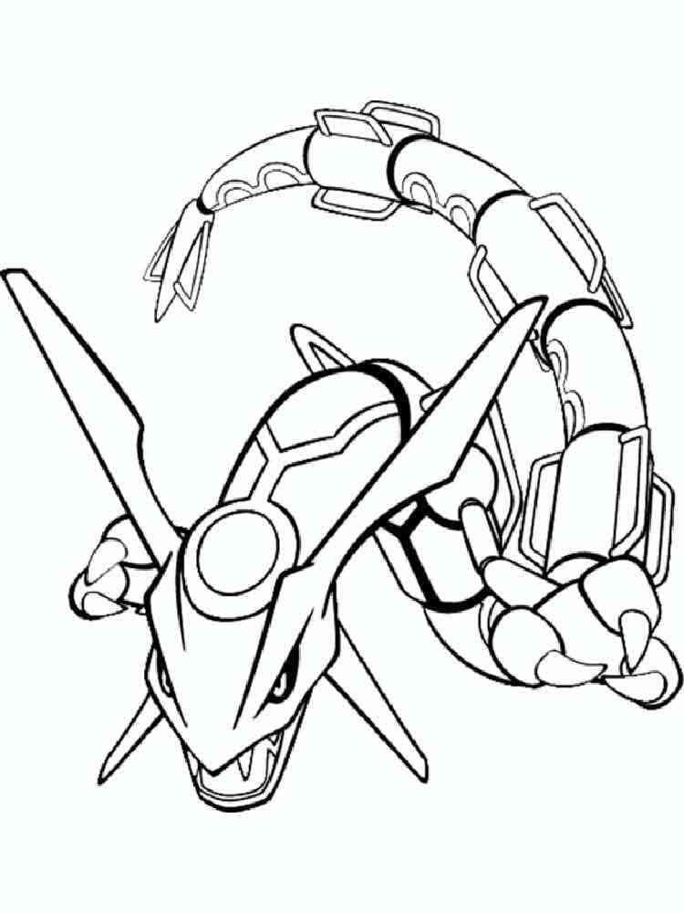 Desenhos de Rayquaza para colorir