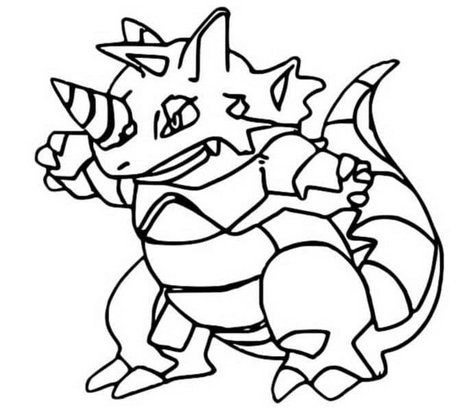 Desenho dePokémon Rhydon para colorir