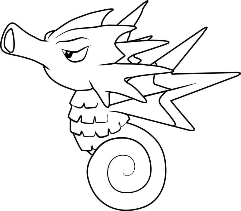 Desenho dePokémon Seadra para colorir