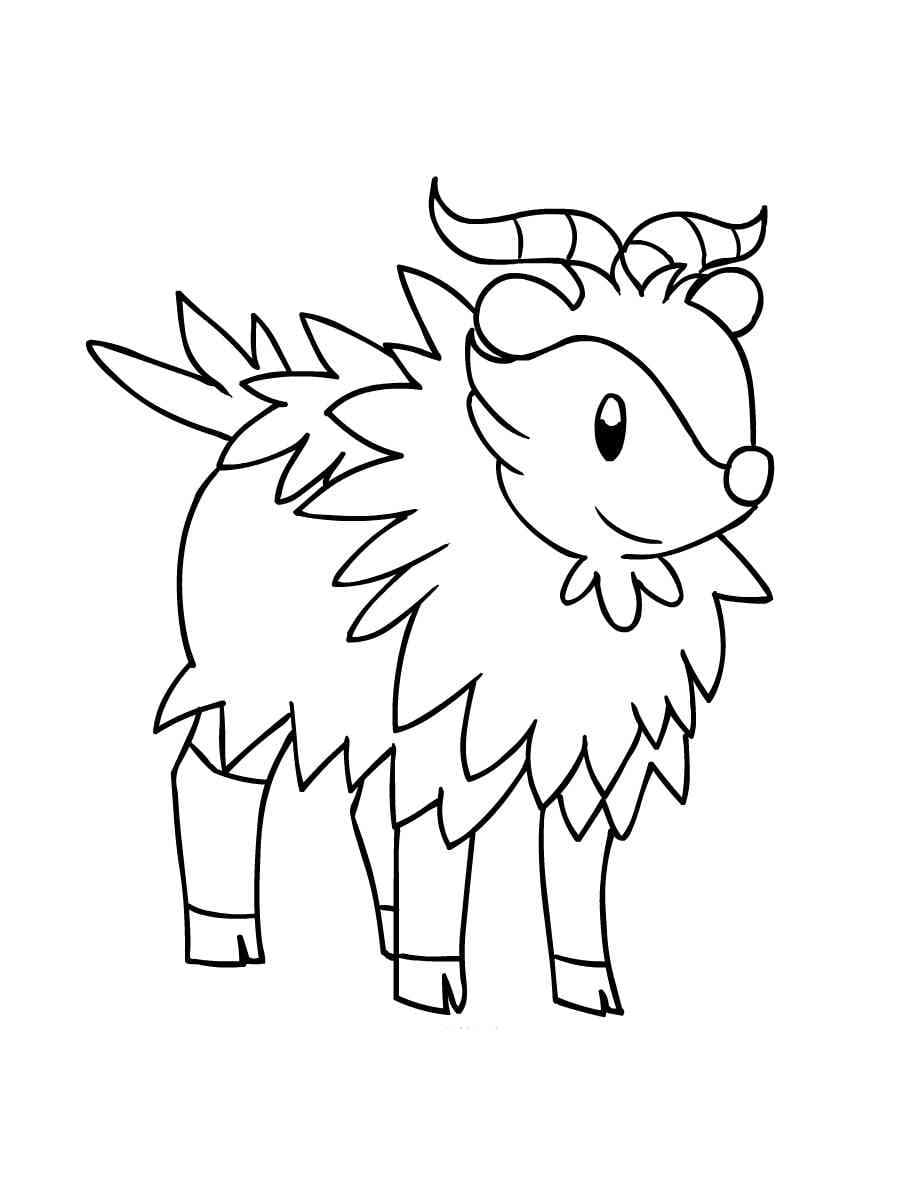 Desenho dePokémon Skiddo Grátis Para Crianças para colorir