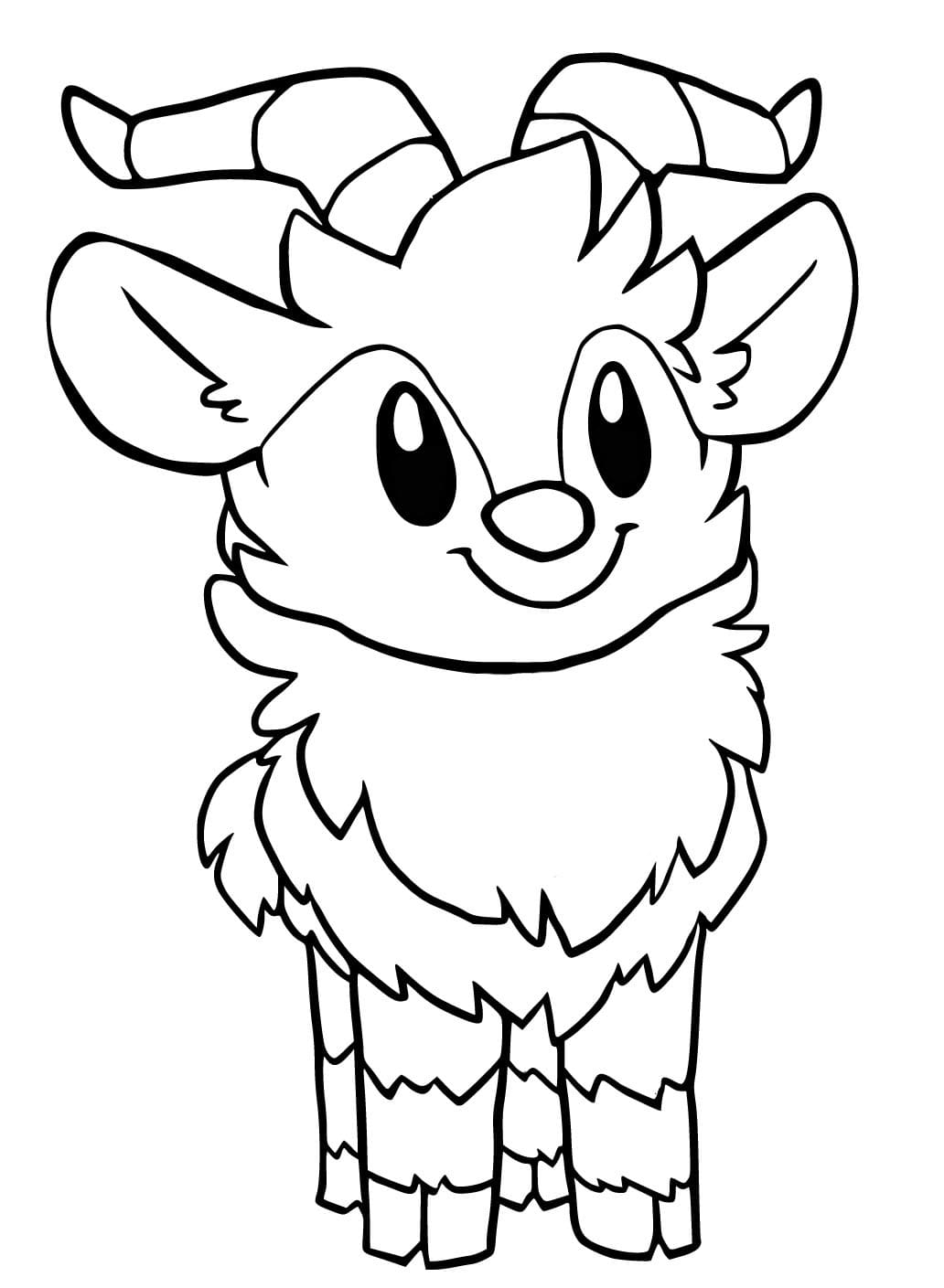 Desenho dePokémon Skiddo Imprimível para colorir