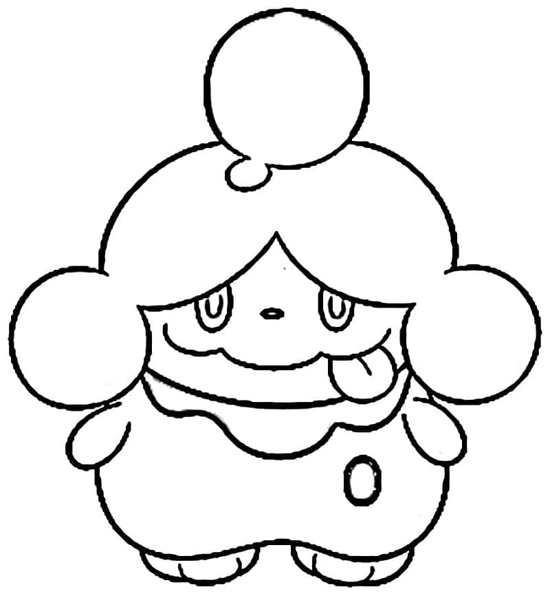 Desenho dePokémon Slurpuff Engraçado para colorir