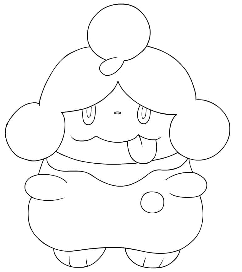 Desenho dePokémon Slurpuff Grátis Para Crianças para colorir