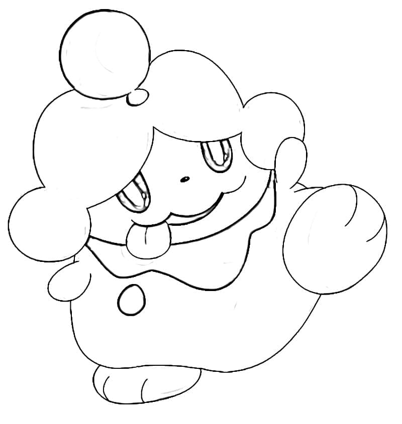 Desenho dePokémon Slurpuff Para Crianças para colorir